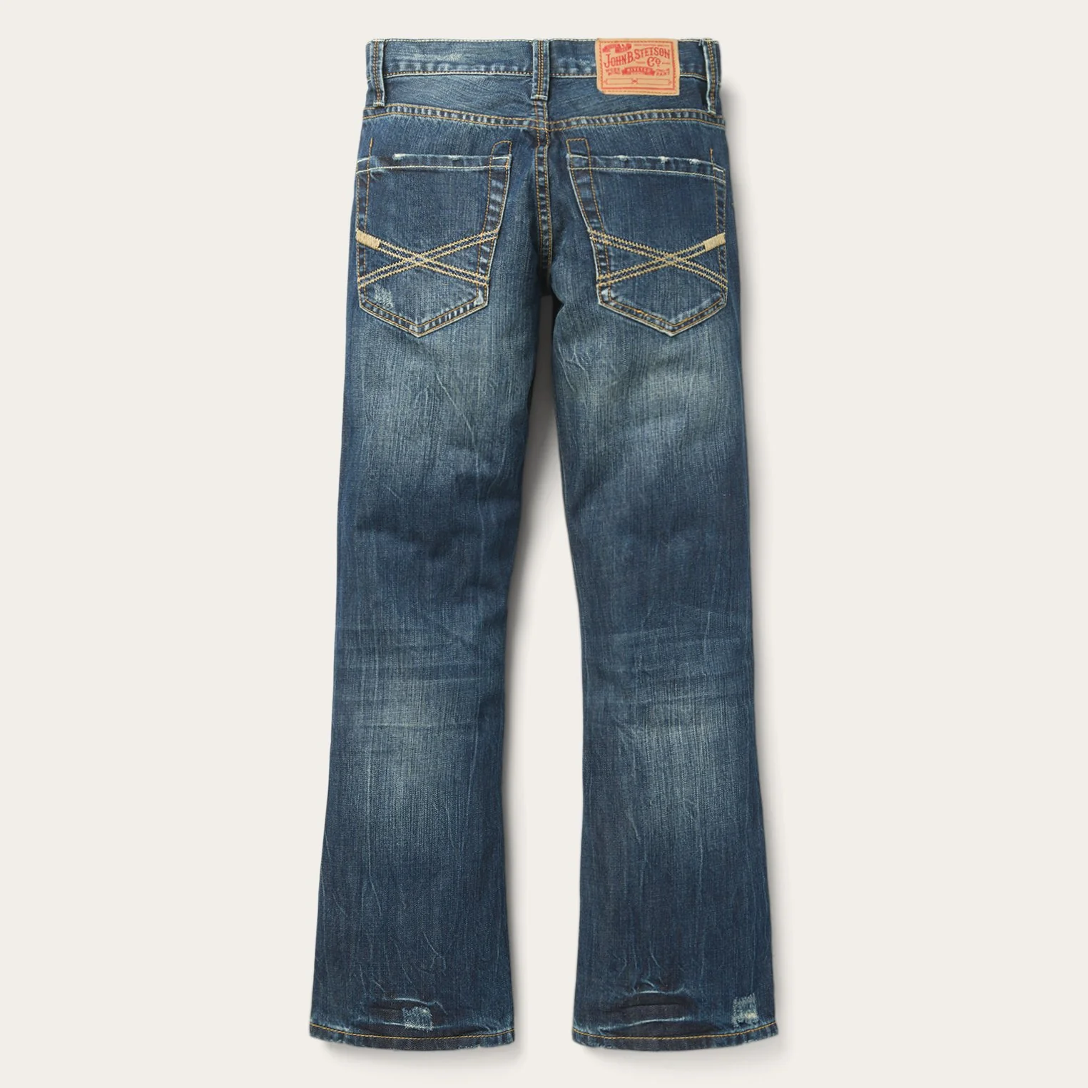 1014 Fit Destructed Dark Wash Jeans - Image 3