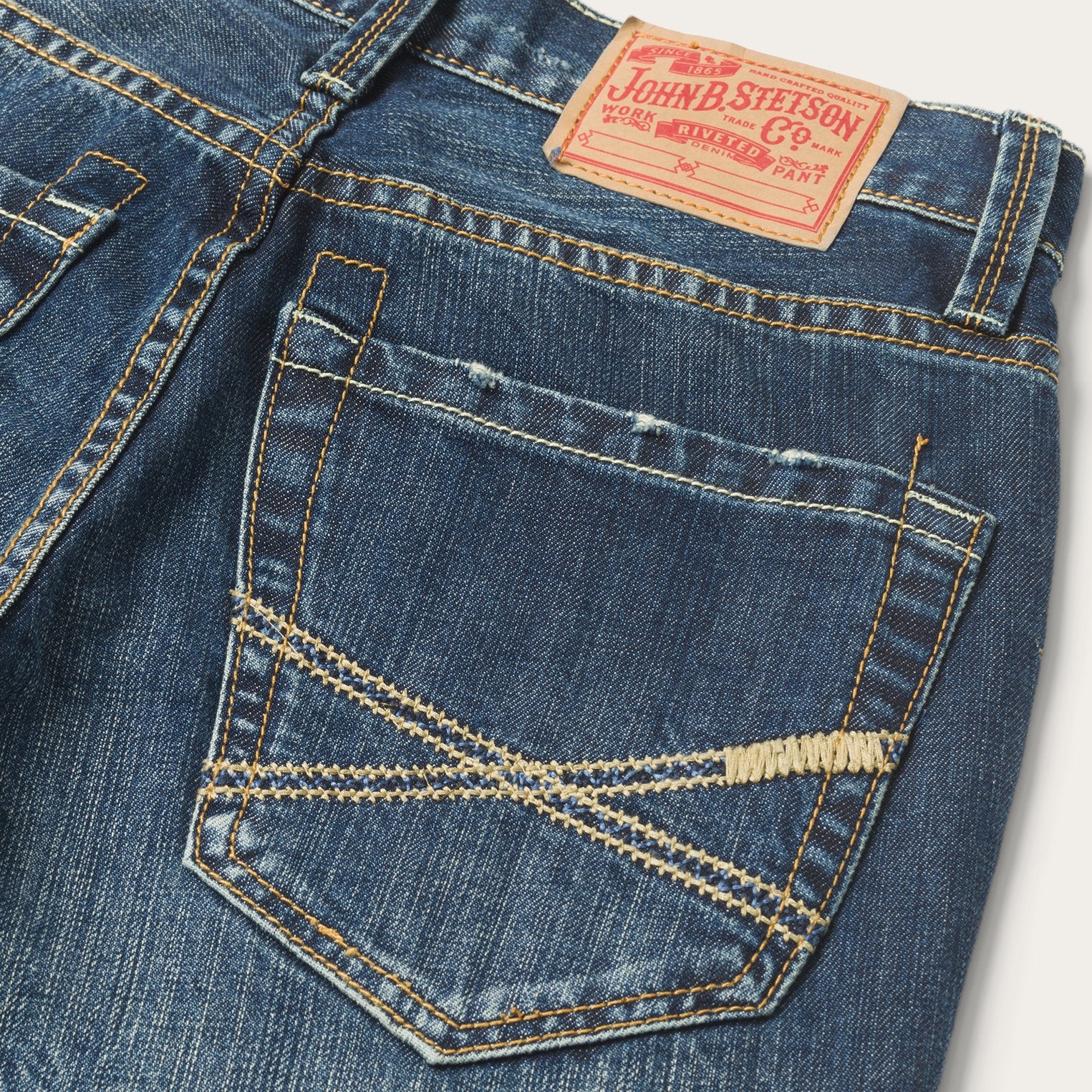 1014 Fit Destructed Dark Wash Jeans - Image 6