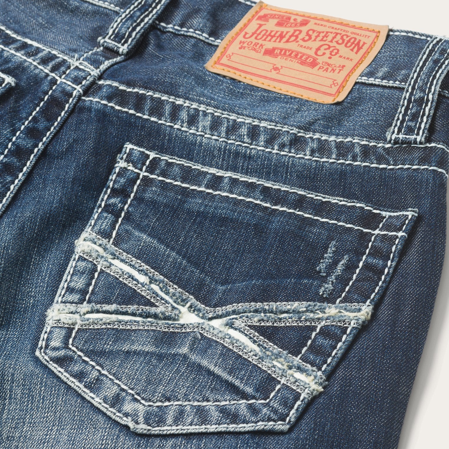 1014 Fit Destructed Medium Wash Jeans - Image 5