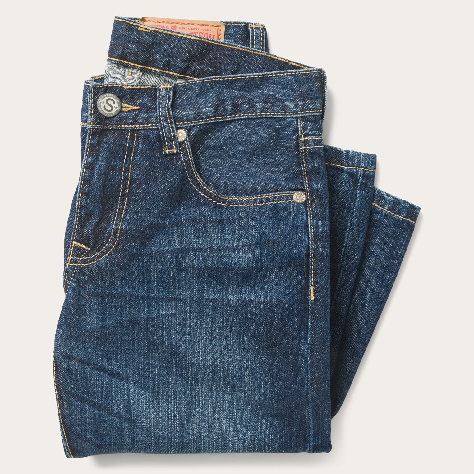 1014 Fit Semi-Destructed Wash Jeans - Image 3
