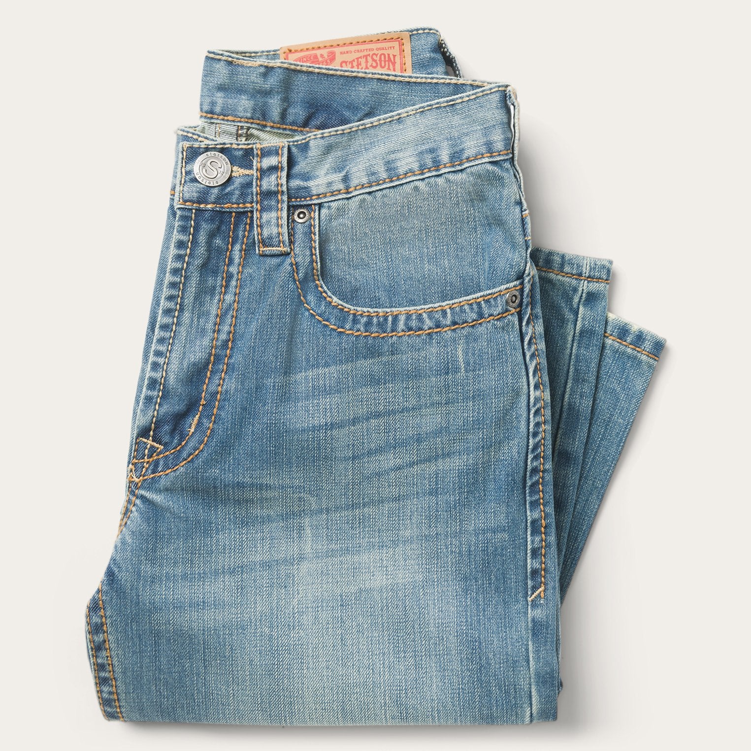 1520 Fit Light Wash Jeans With Tacking - Image 4