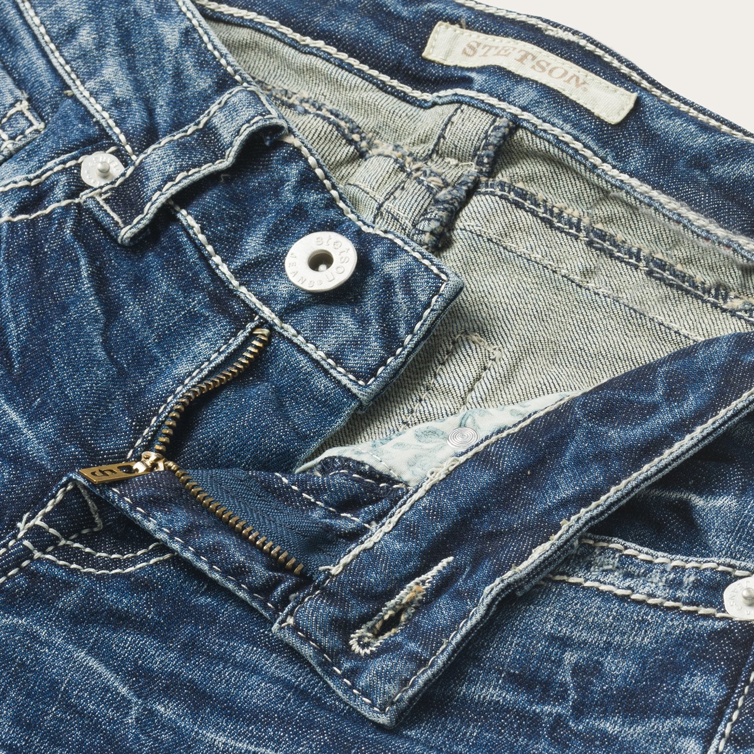 816 Fit Jeans With White "S" Back Pocket - Image 4