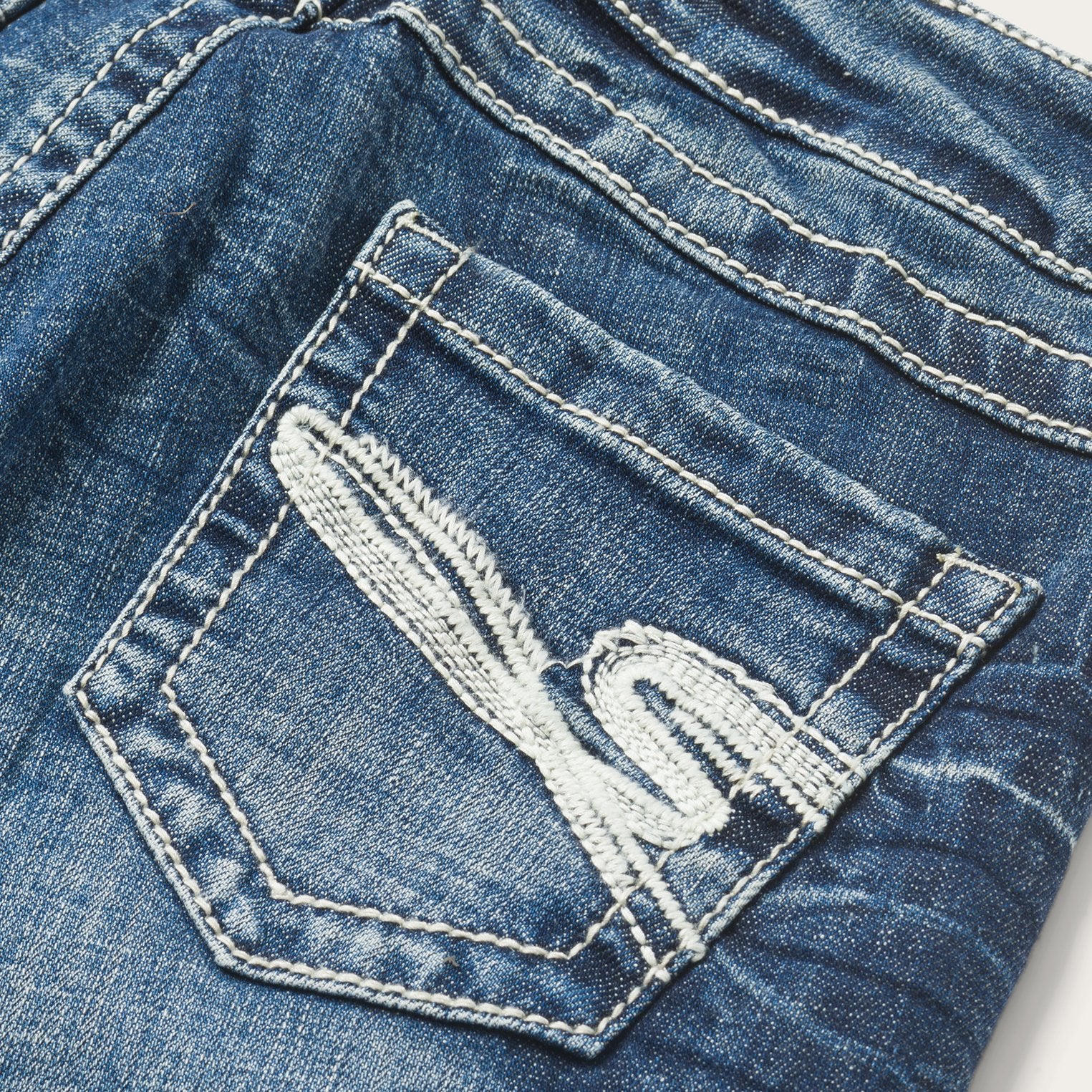 816 Fit Jeans With White "S" Back Pocket - Image 5