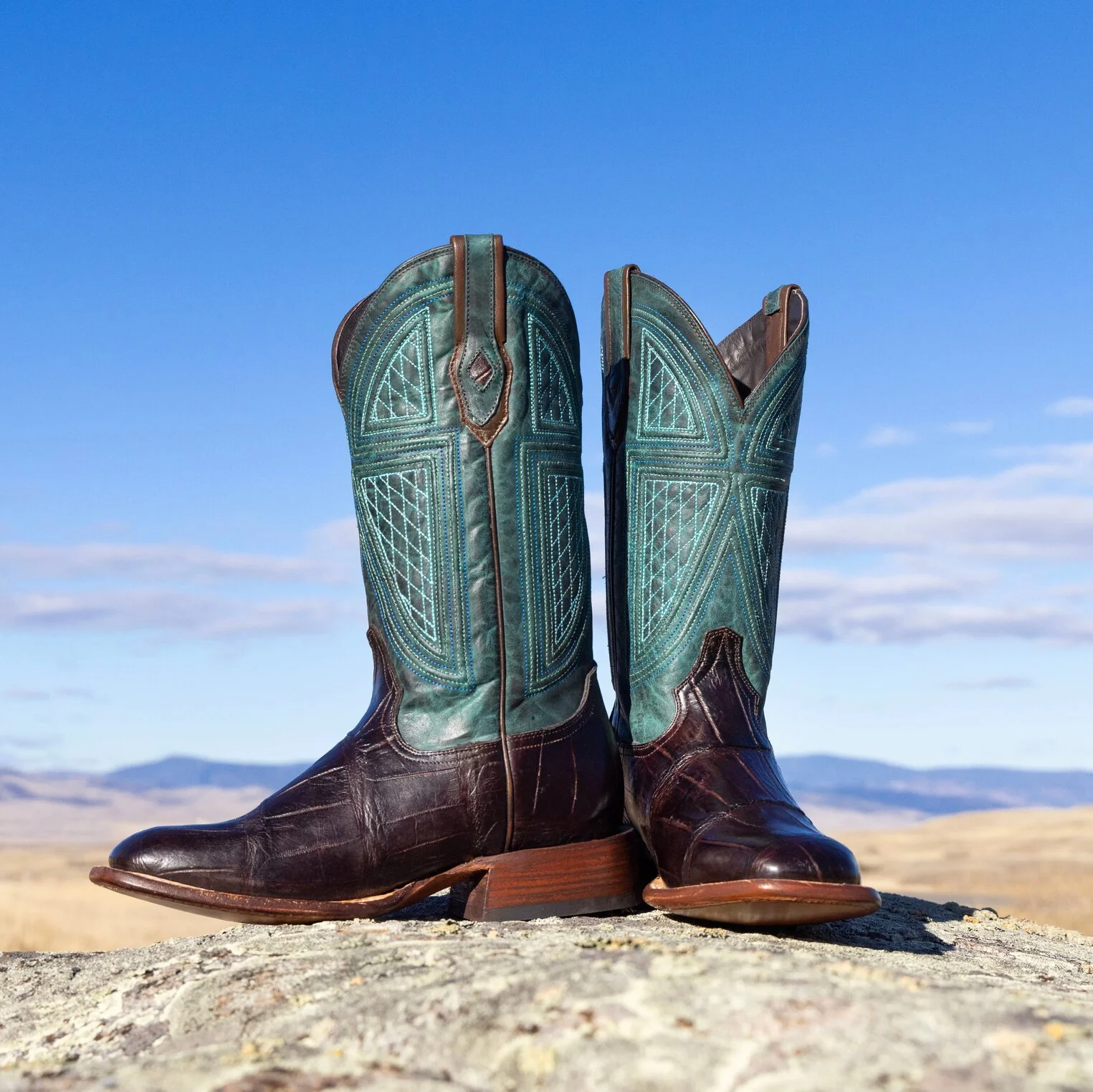 Big Horn Tobacco Alligator Cowboy Boot - Image 3