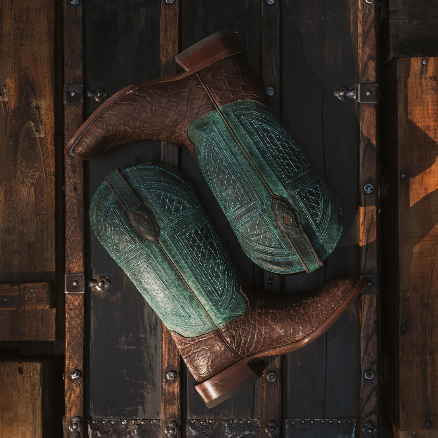 Big Horn Tobacco Alligator Cowboy Boot - Image 4