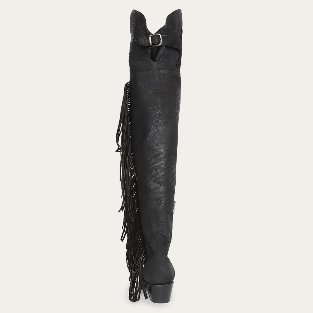 Glam Over-The-Knee Fringe Boot - Image 6