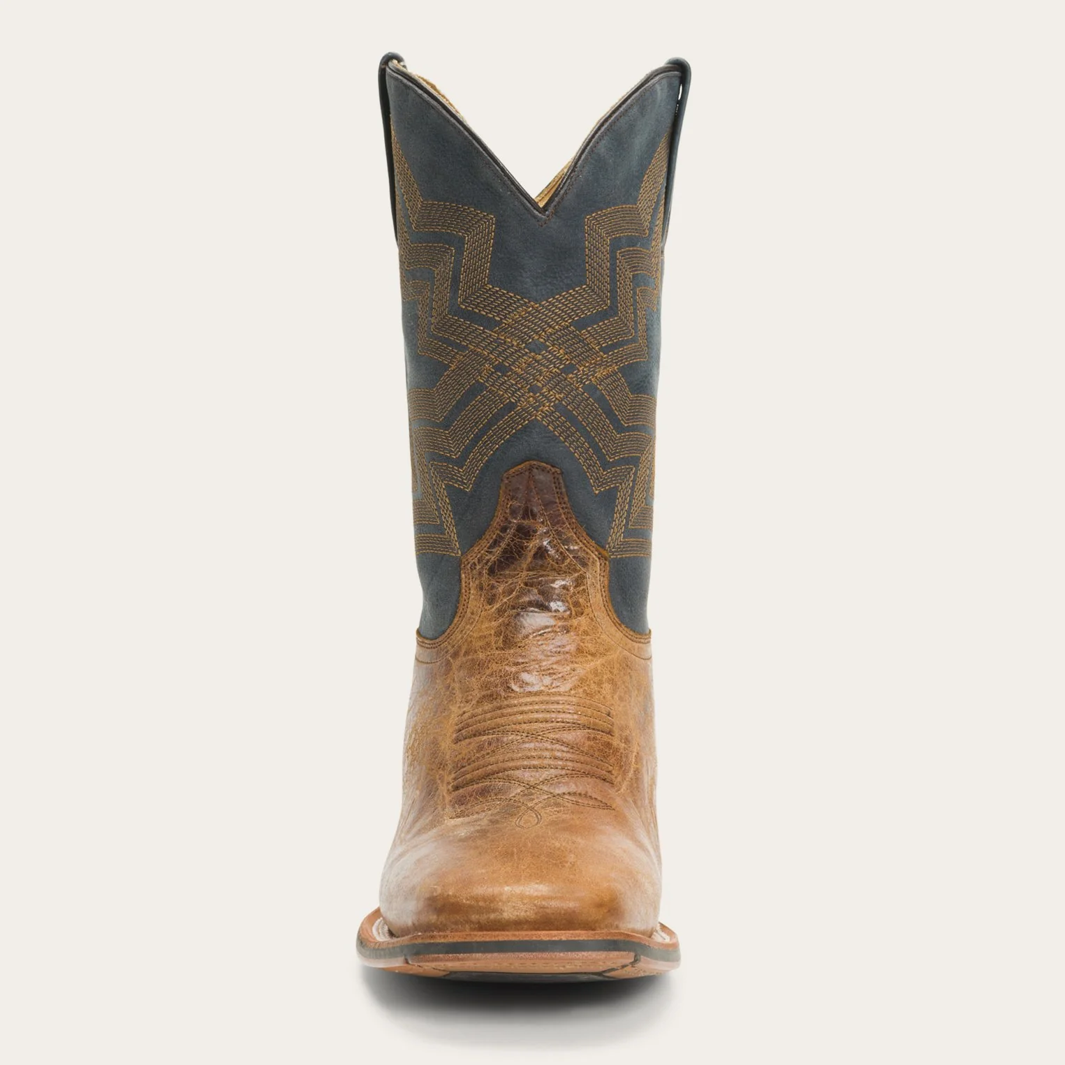 Goddard Burnished Blue & Brown Leather Boot - Image 4
