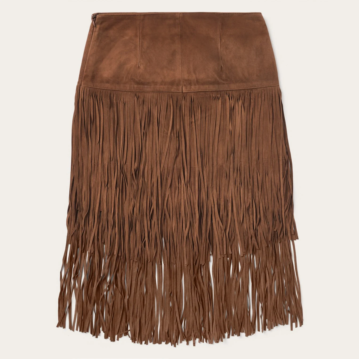 Suede Fringed Skirt - Image 4