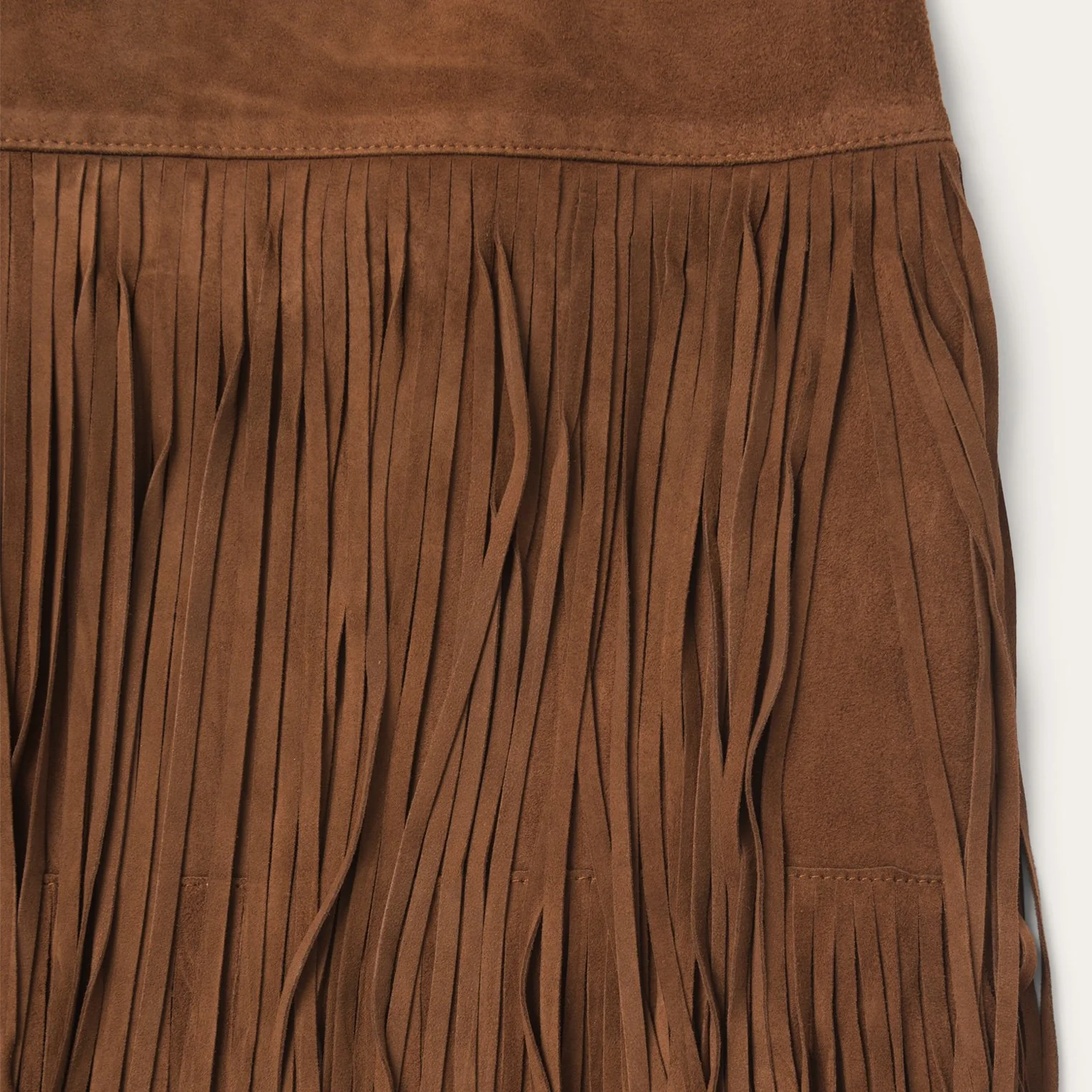 Suede Fringed Skirt - Image 5