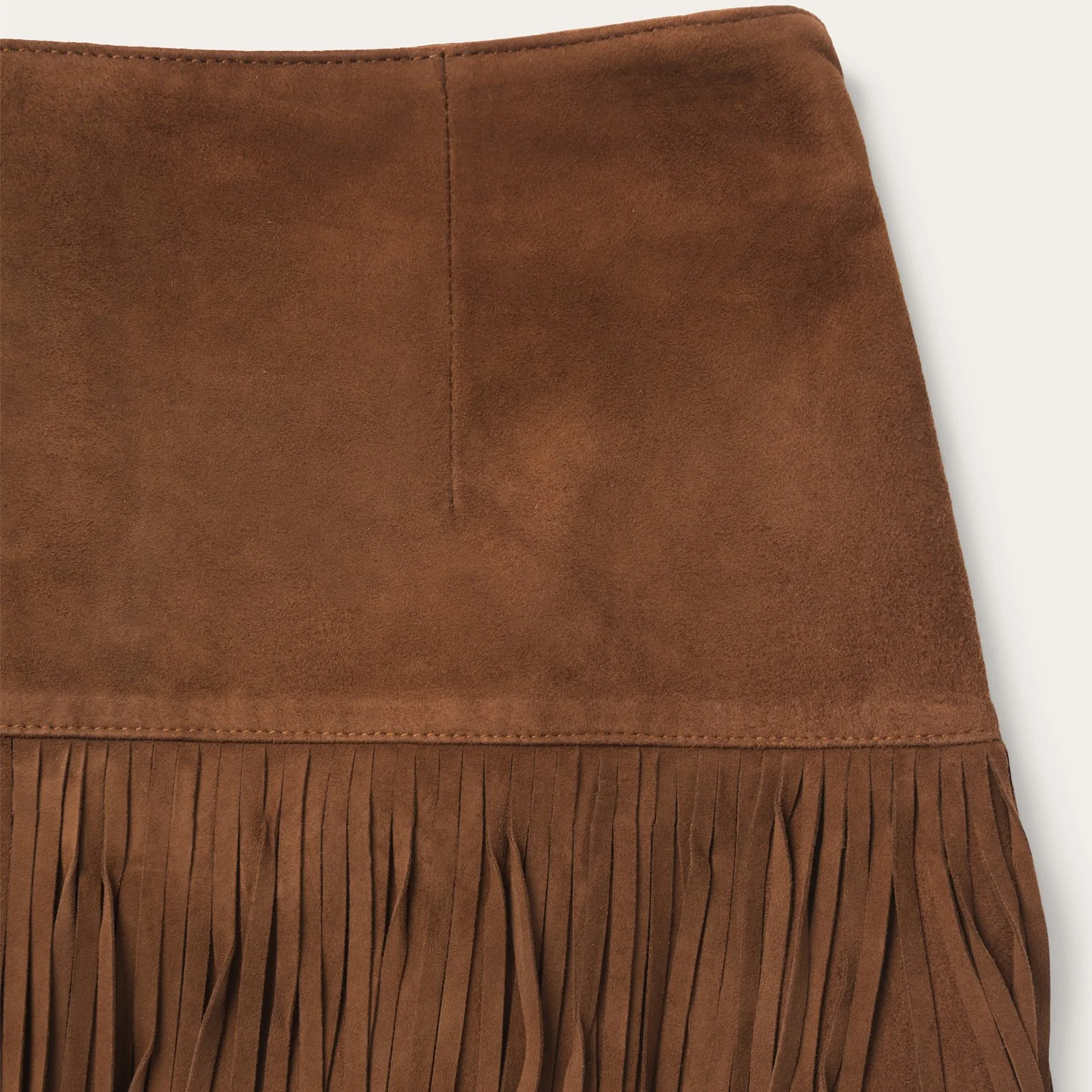 Suede Fringed Skirt - Image 6
